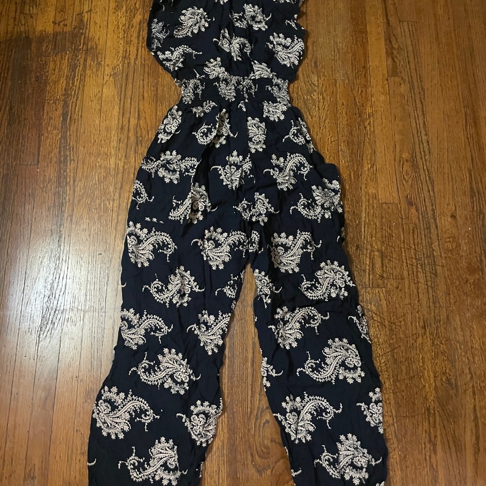 Black and White Paisley Jumpsuit
